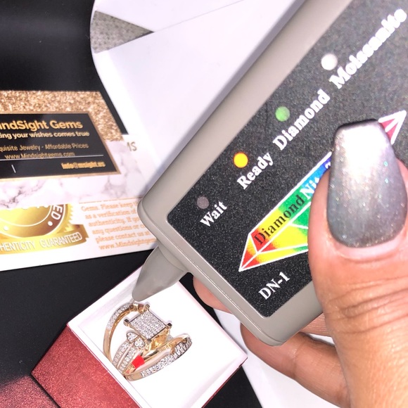 REAL DIAMOND .55ct BRIDAL RING SET NOT CZ NOT FAKE - Picture 11 of 12